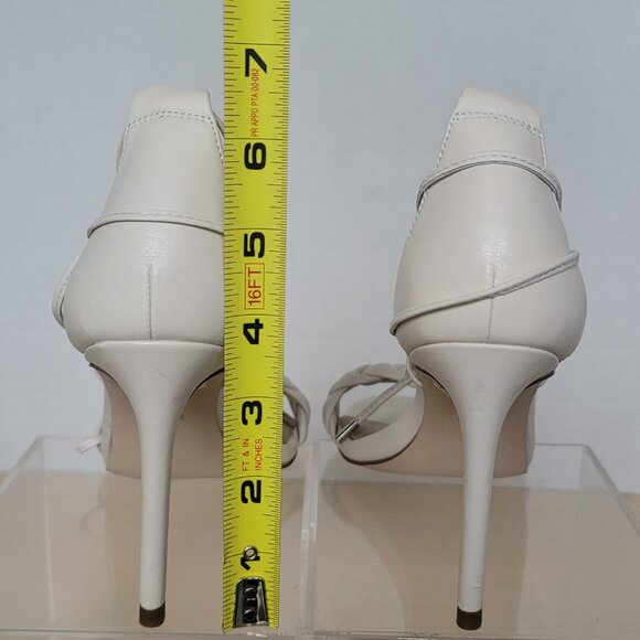 Banana Republic Treccia Braided Bone Leather Strappy Stiletto Heels Size 7M - Picture 9 of 16